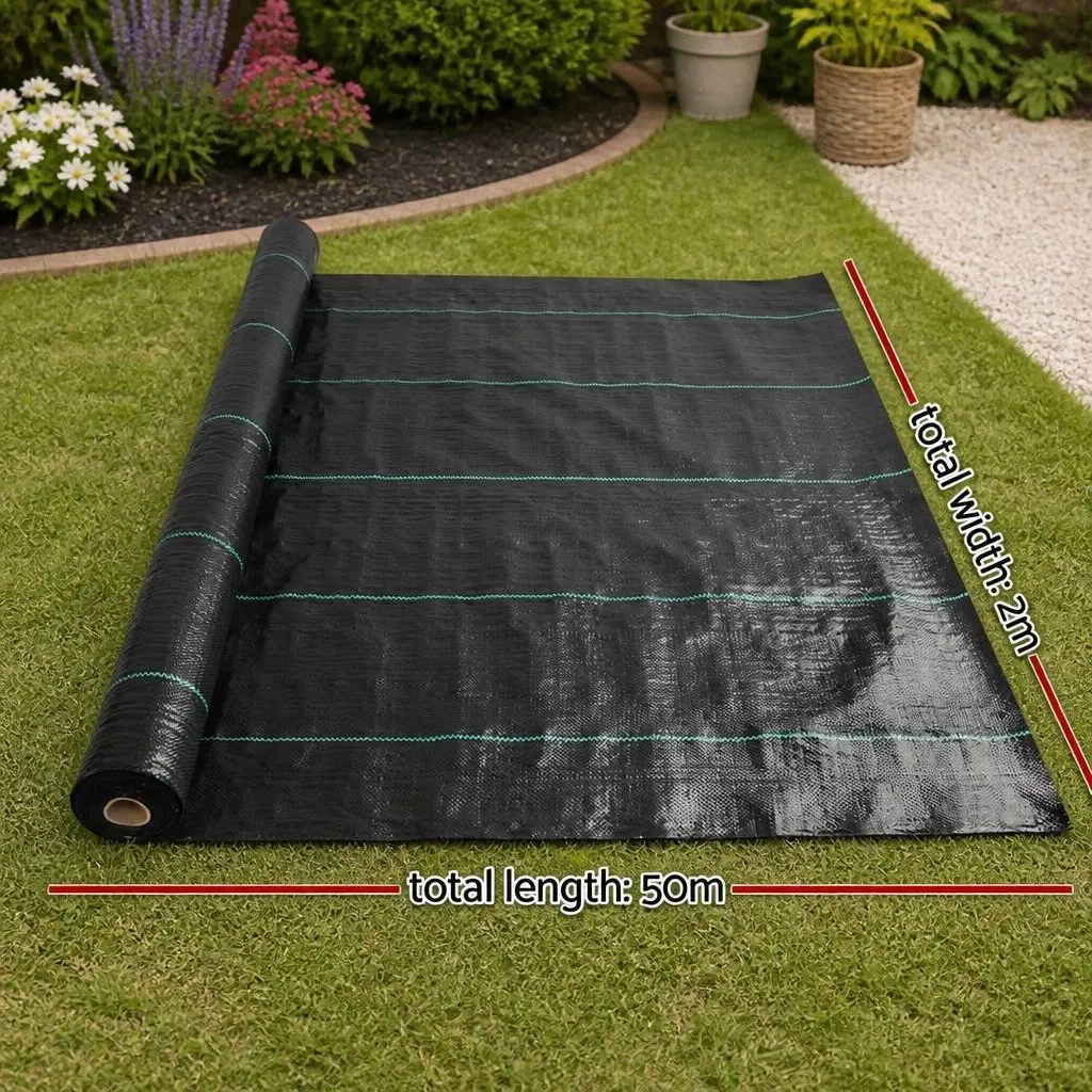 Weed Control Mat 110GSM 2m x 50m Heavy Duty Black