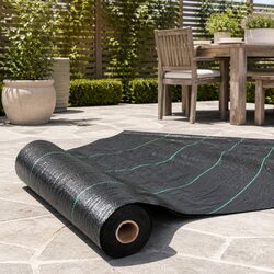 Durable Black Weed Control Mat 3.66m x 30m for Gardens