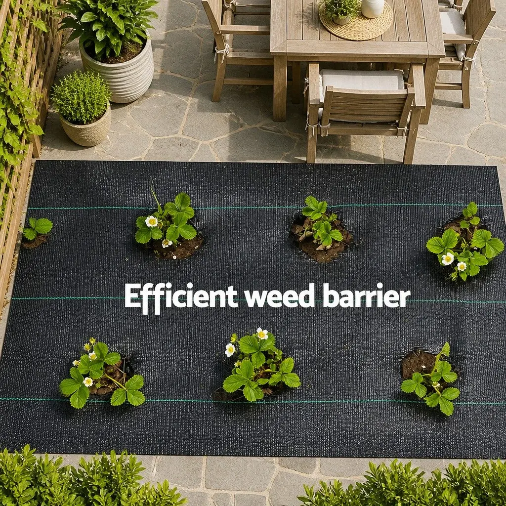 Black Weed Control Mat 3.66m x 30m UV Resistant