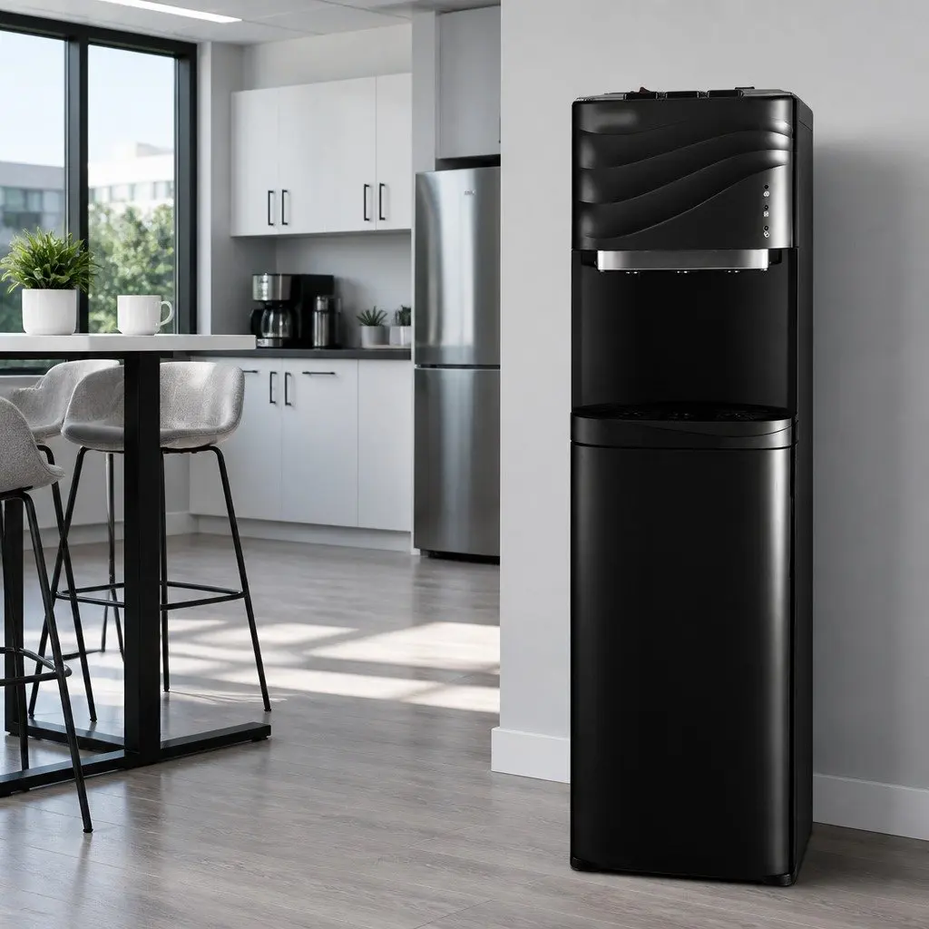 Bottom Load Water Dispenser Black Electronic Hot Cold Warm Water Cooler