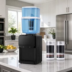 Water Cooler Dispenser 22L Bench Top Chiller Purifier Hot Cold Dual Taps