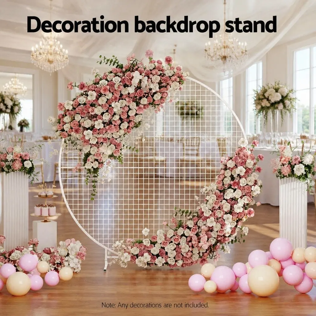 Backdrop Stand Metal 2M Gold White