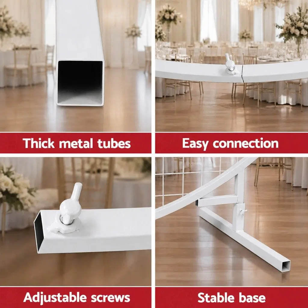 Backdrop Stand Metal 2M Gold White