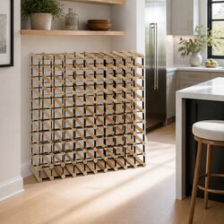Premium 110 Bottle Wine Rack in Pine Wood and Steel