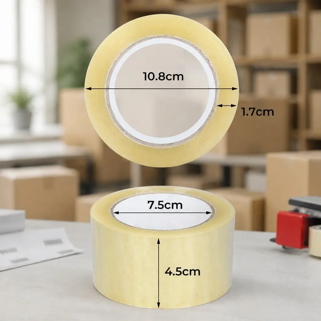 Packing Tape 6 Rolls 45mm x 75m Clear Adhesive Packaging Sealing