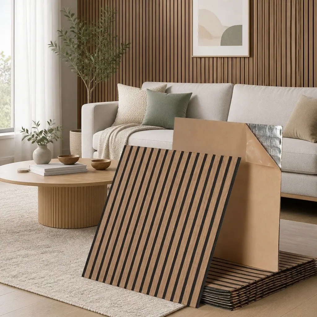 Peel and Stick Wall Panels 68x68cm Brown