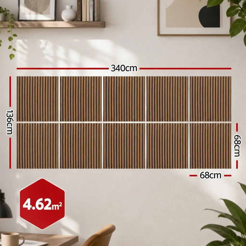 Self Adhesive Wall Panels PVC 68x68cm Brown