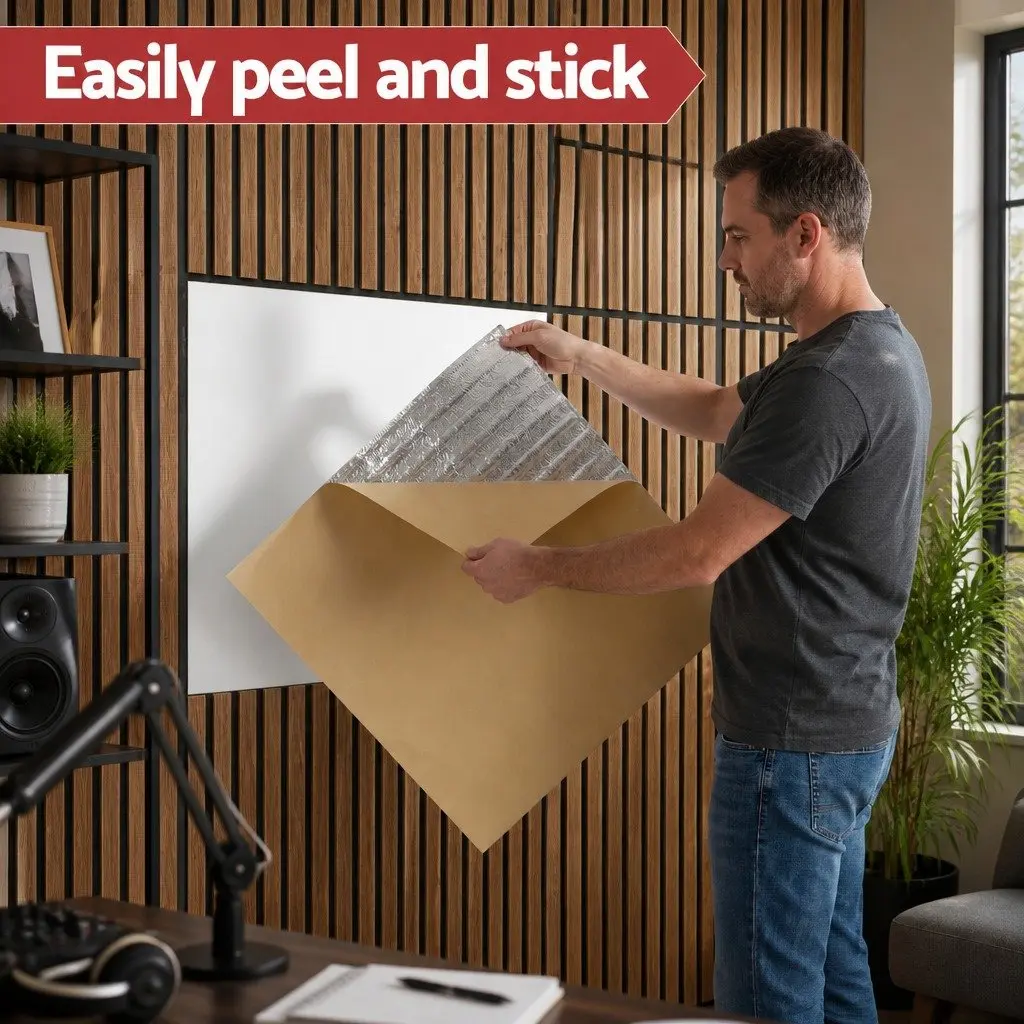 Self Adhesive Wall Panels PVC 68x68cm Brown
