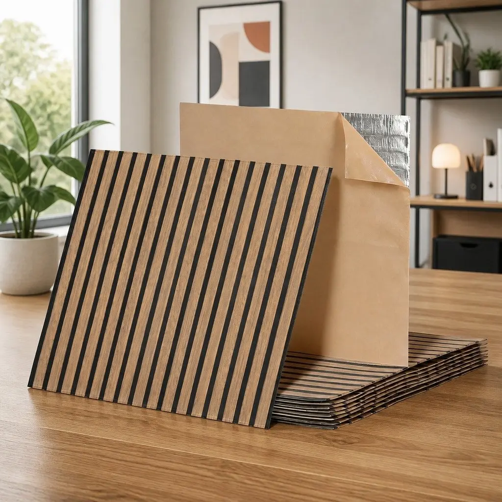 Self Adhesive Wall Panels PVC 68x68cm Brown