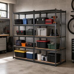 Durable 5-Tier Steel Shelving Unit for Heavy Loads