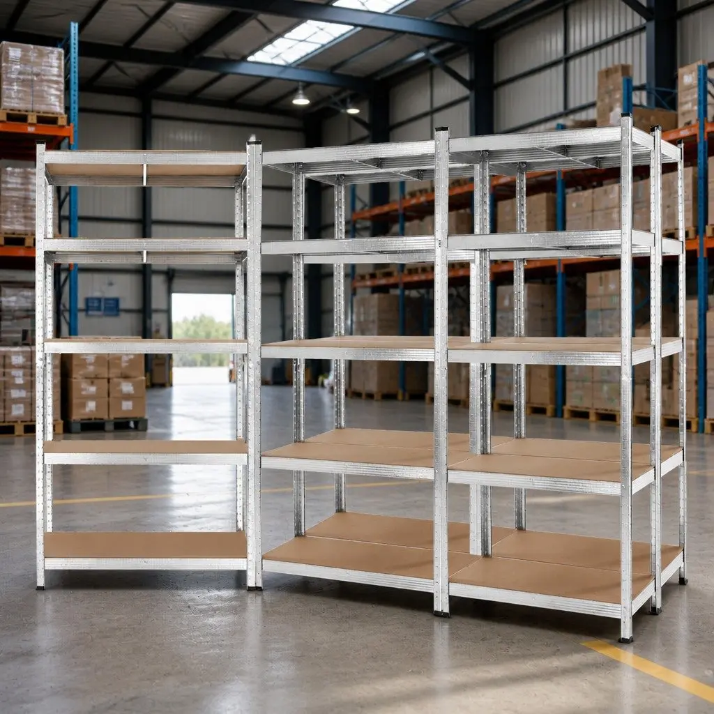 Garage Shelving Unit Galvanised Steel 90 x 40 x 180cm Silver 5 Tier Storage Rack
