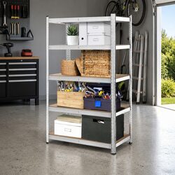 1.8M Industrial Storage Rack Shelving Unit 5 Tier Garage Workshop Steel Shelves