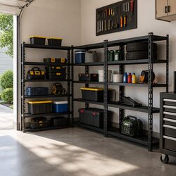 Storage Rack 3 x 1.8M Heavy-Duty 5-Tier Shelving Unit Garage Warehouse Black