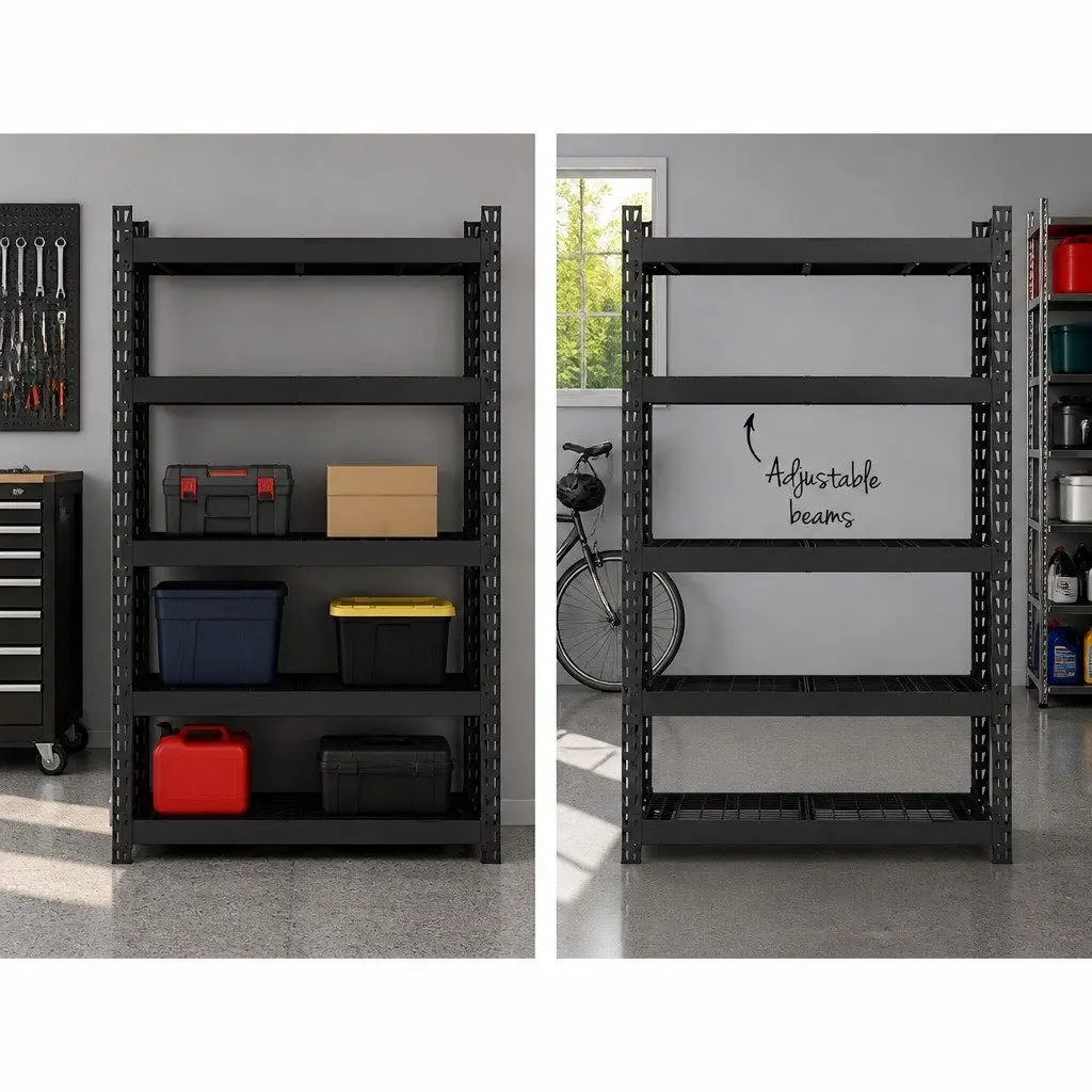 Storage Shelf Rack Steel 200x60x200cm Black