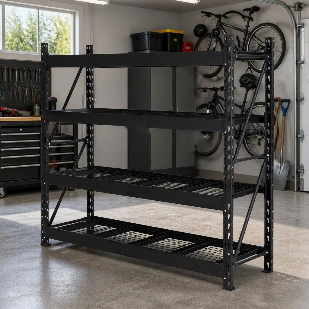 Garage Shelving Steel 2M x 2M Black