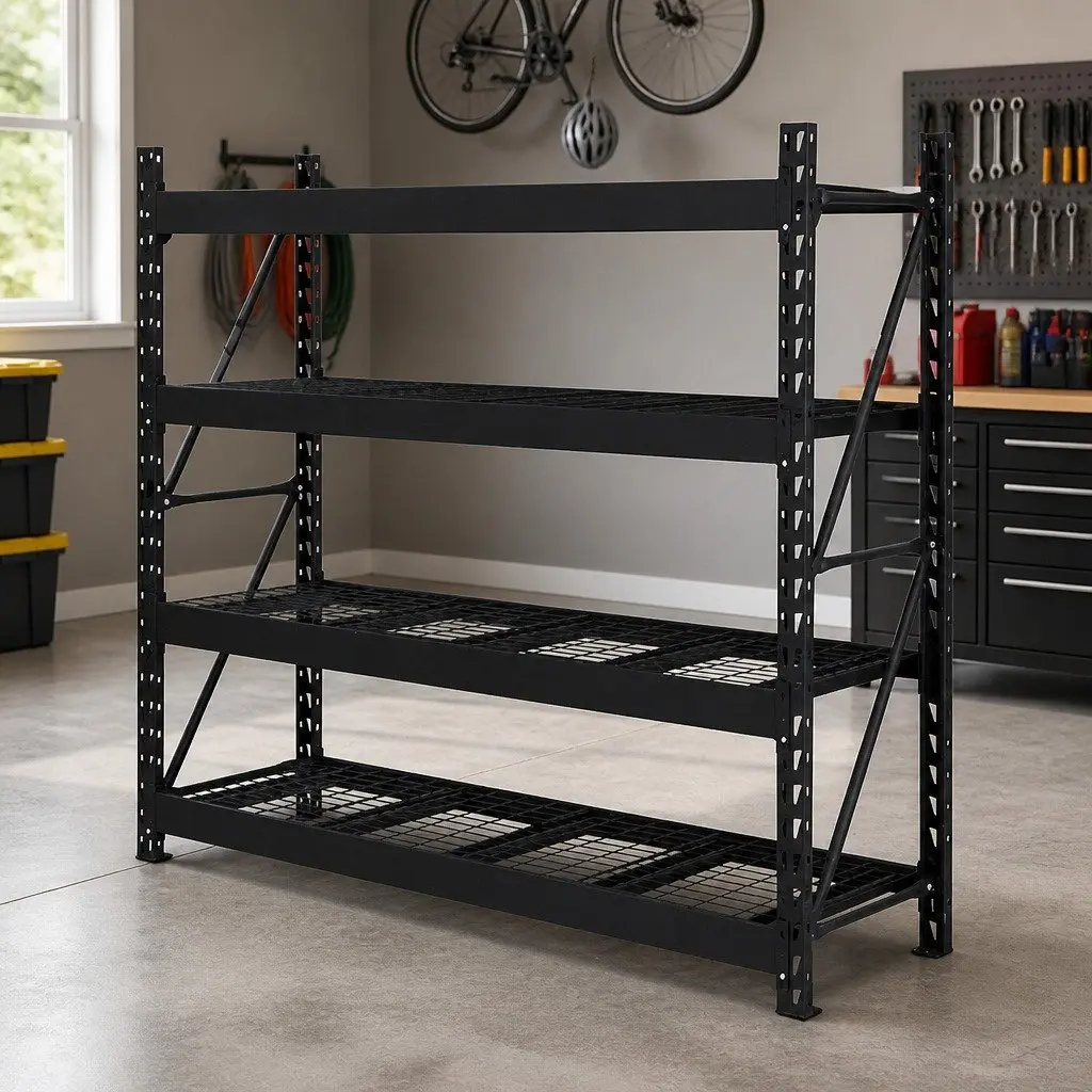 Garage Shelving Steel 2M x 2M Black