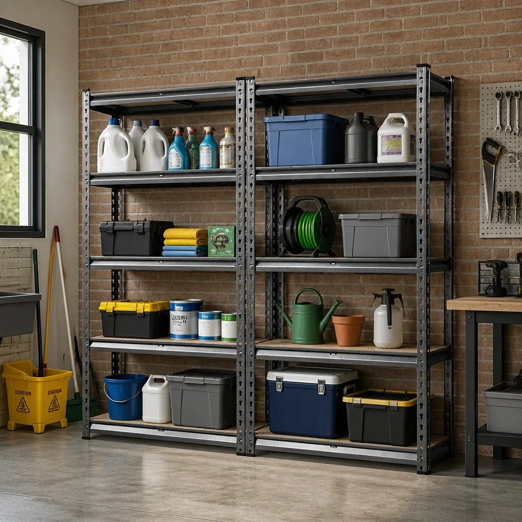Steel Warehouse Racking Shelf 2x1.5M Garage Storage Shelving Unit Rack Boltless