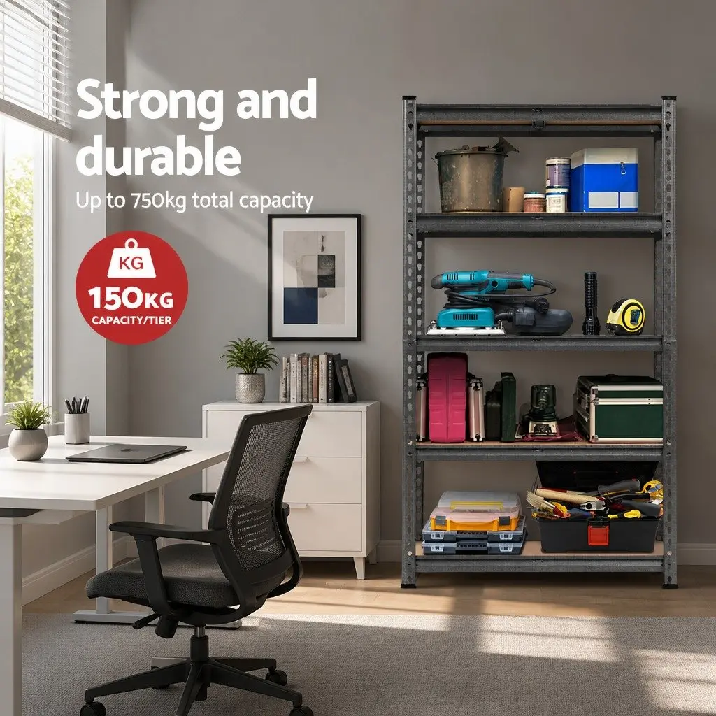 Storage Shelf Rack Steel 70x30x150cm Matte Charcoal