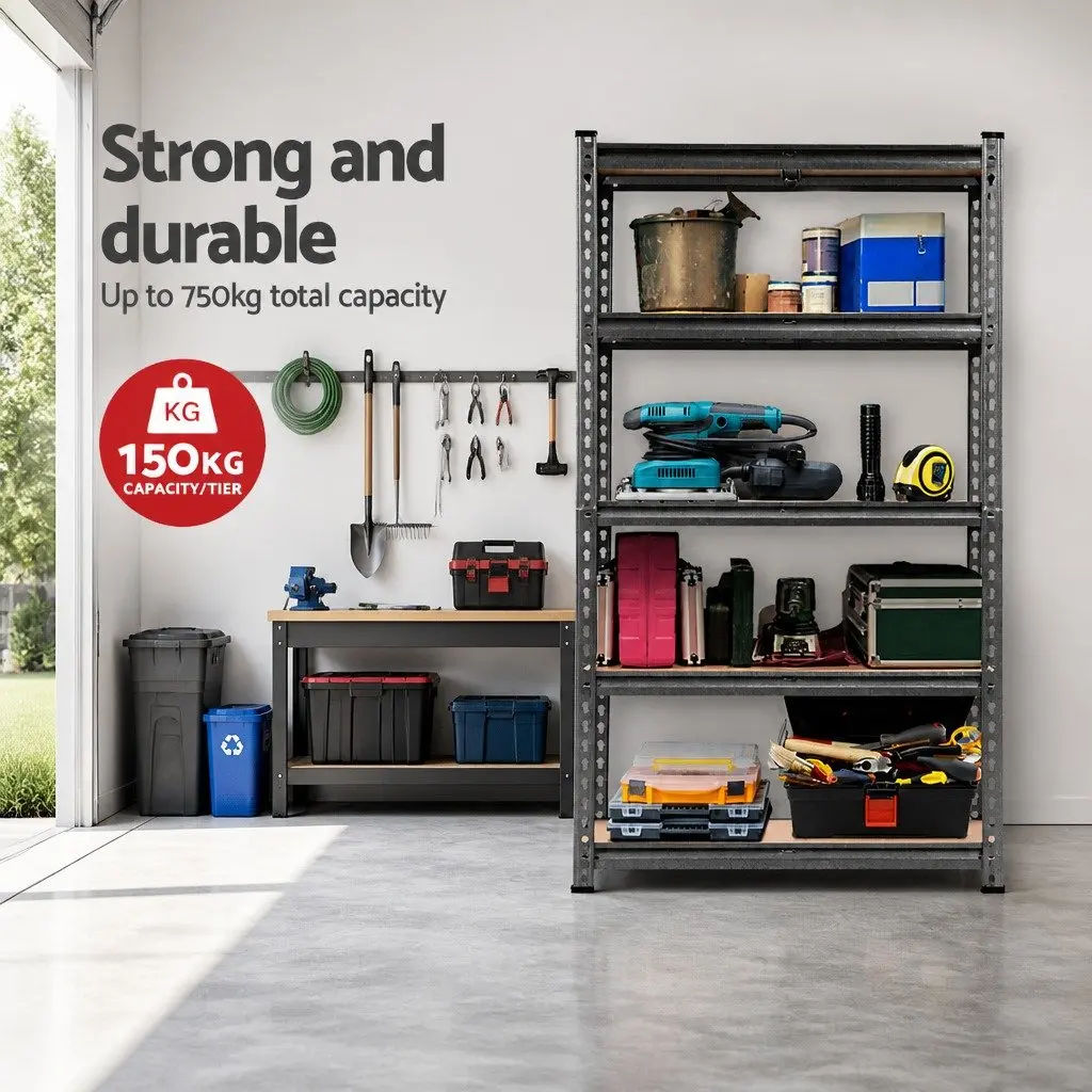 5-Tier Storage Rack for Garage and Warehouse