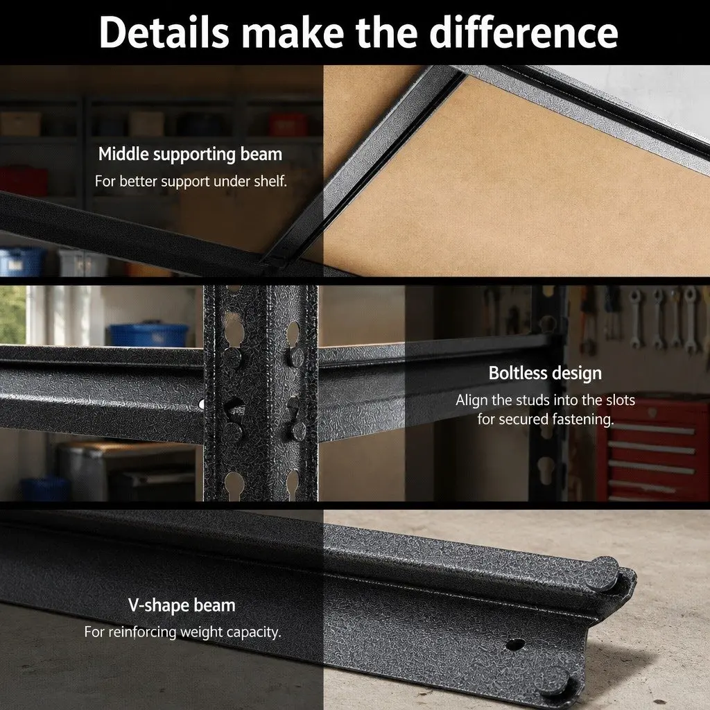5-Tier Storage Rack for Garage and Warehouse
