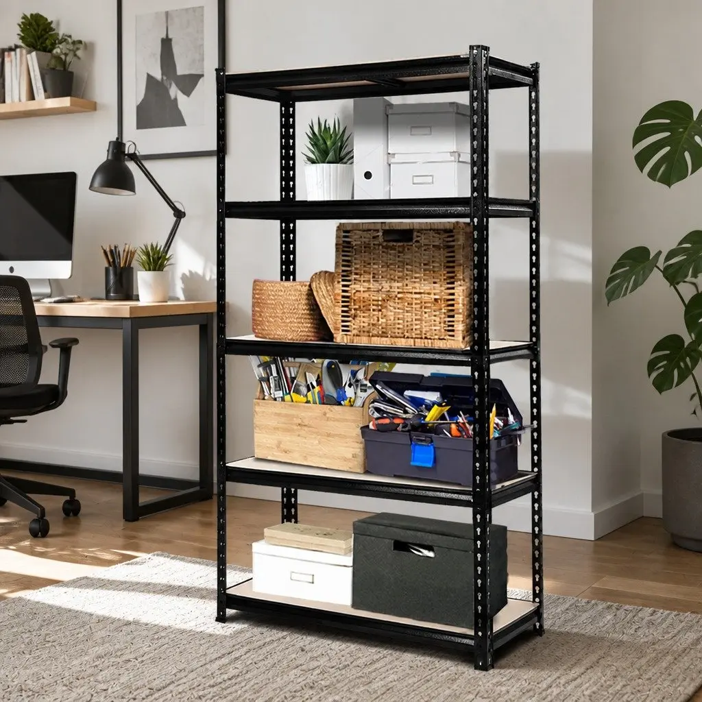 Garage Shelving Unit 1.5M Warehouse Rack Pallet Racking Storage Shelf Black