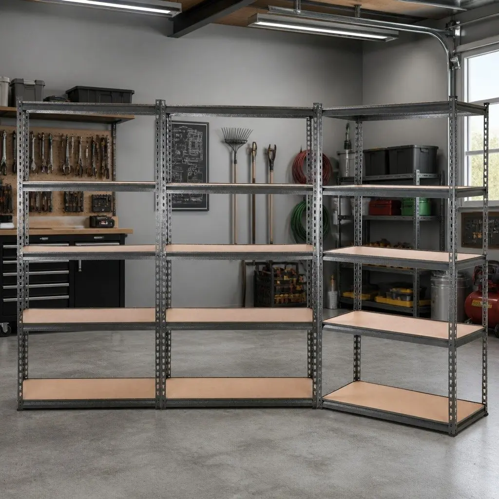 5-Tier Heavy-Duty Steel Shelving Rack for Storage