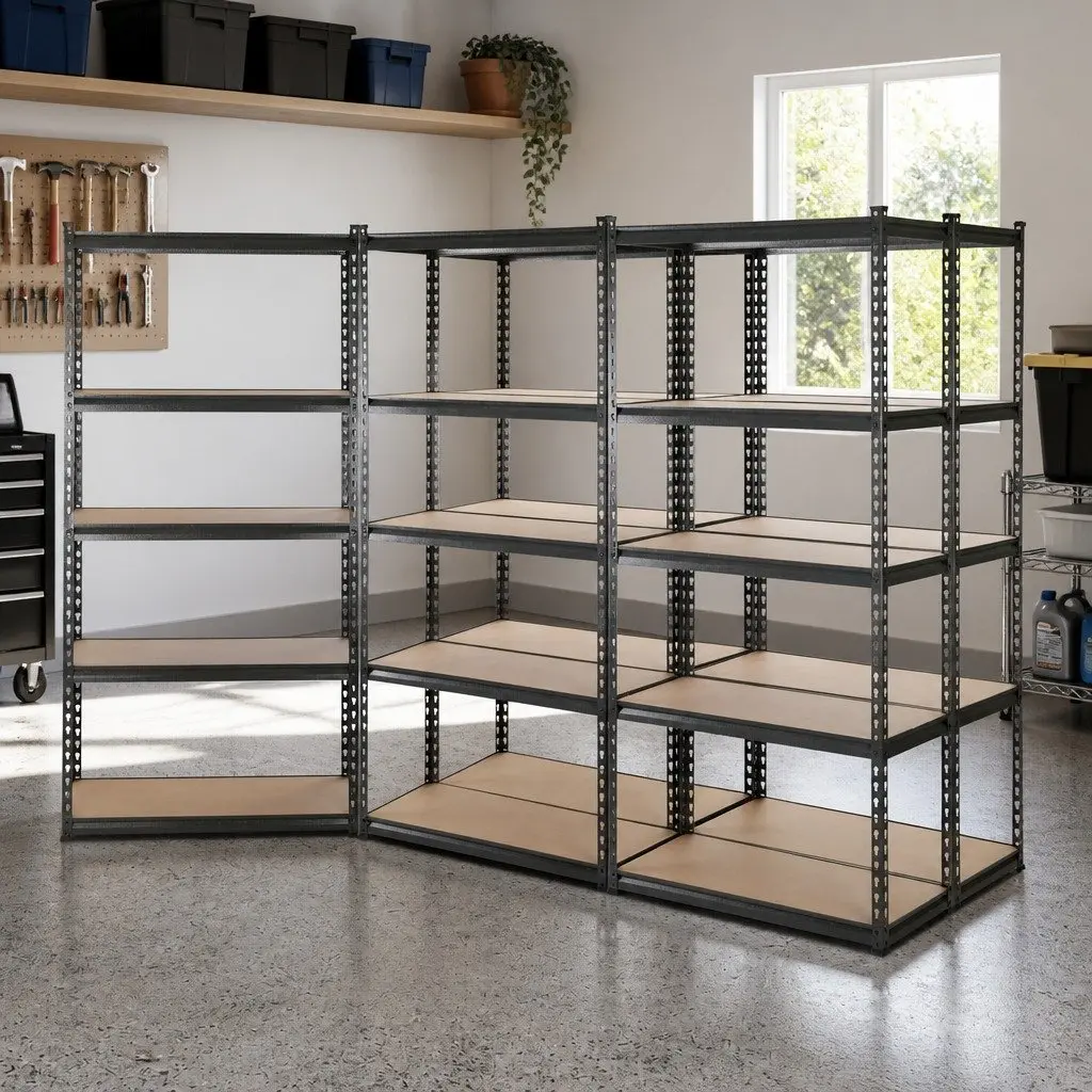 Garage Shelving Unit Warehouse Rack Pallet Racking Storage Shelf Charcoal 5 Tier