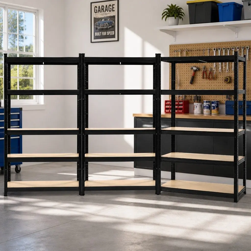 Garage Shelving Unit Warehouse Rack Pallet Racking Storage Shelf Black