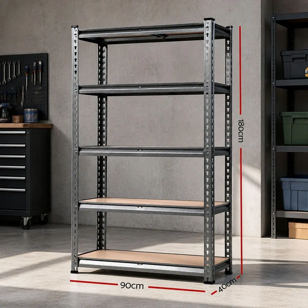 1.8M Garage Shelving Unit Warehouse Rack Pallet Racking Storage Shelf Charcoal