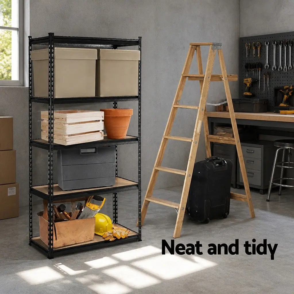 1.8M Garage Shelving Unit Warehouse Rack Pallet Racking Storage Shelf Charcoal
