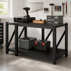 Heavy Duty Steel Garage Shelving Workbench 0.9M Rack
