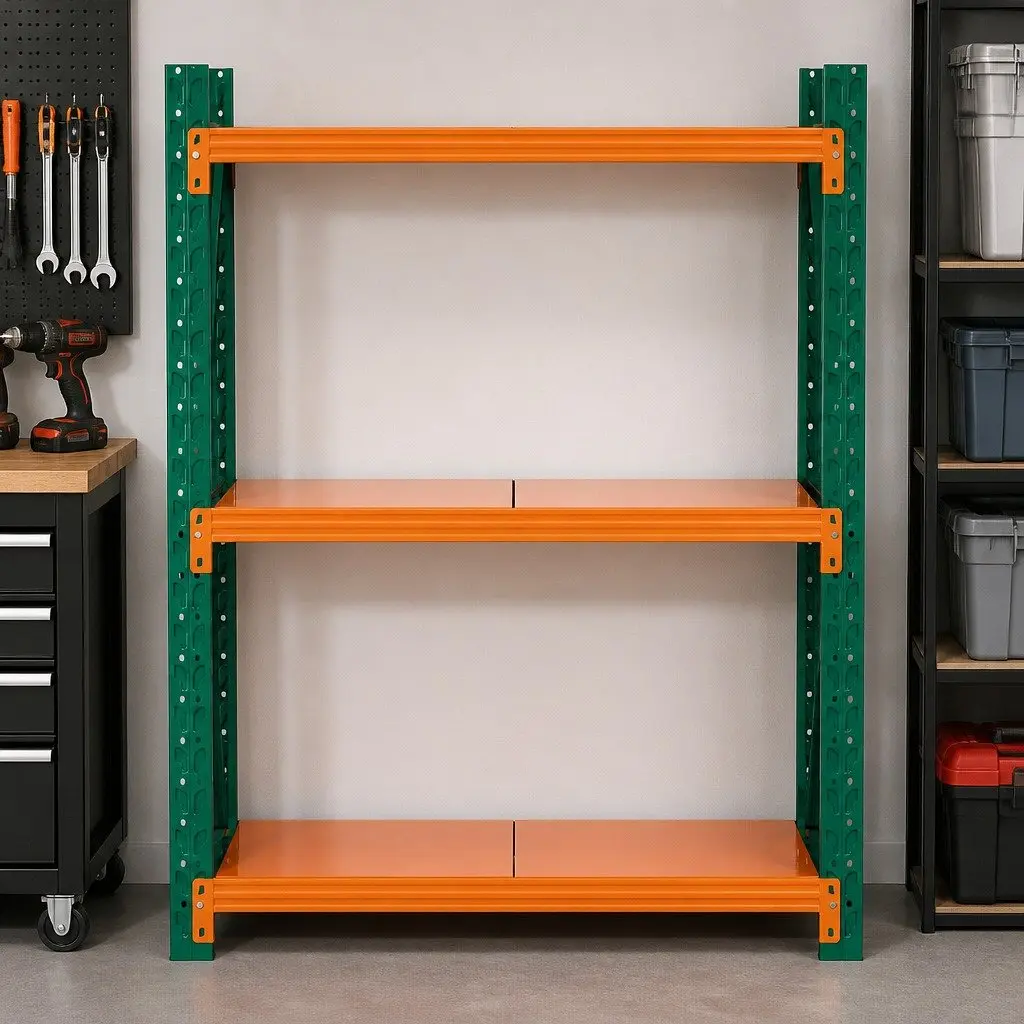 Heavy Duty Storage Rack Steel 1.5M Green or Orange