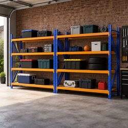 Sturdy Steel Warehouse Shelving Rack 4M Adjustable Storage