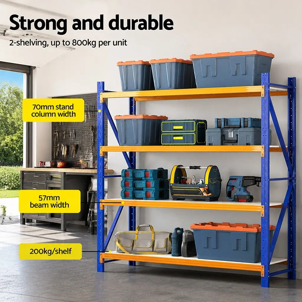 Heavy Duty Storage Rack 4M with 200kg Shelf Capacity