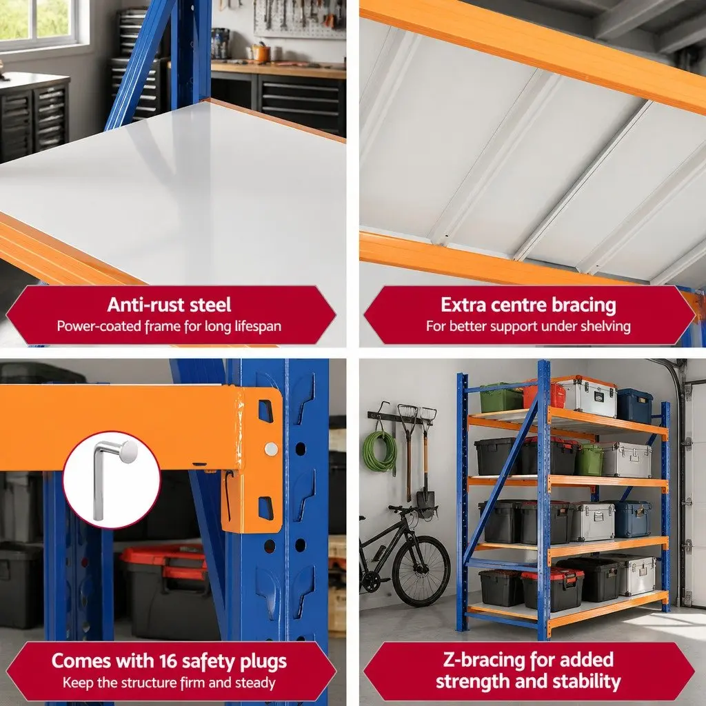 Heavy Duty Storage Rack 4M with 200kg Shelf Capacity