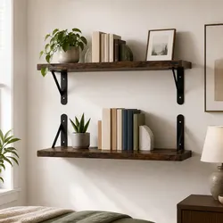 2Pcs Floating Wall Shelves for Stylish Storage Solutions