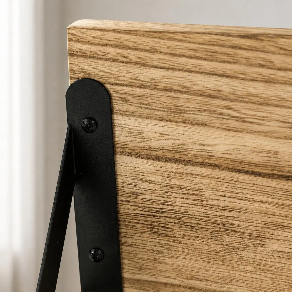 Floating Wall Shelves Paulownia Wood Set of 6 Brown