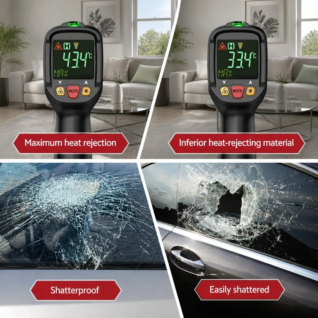 Window Tint Film Black 100cm x 30m VLT 35% UV Protection Auto Home