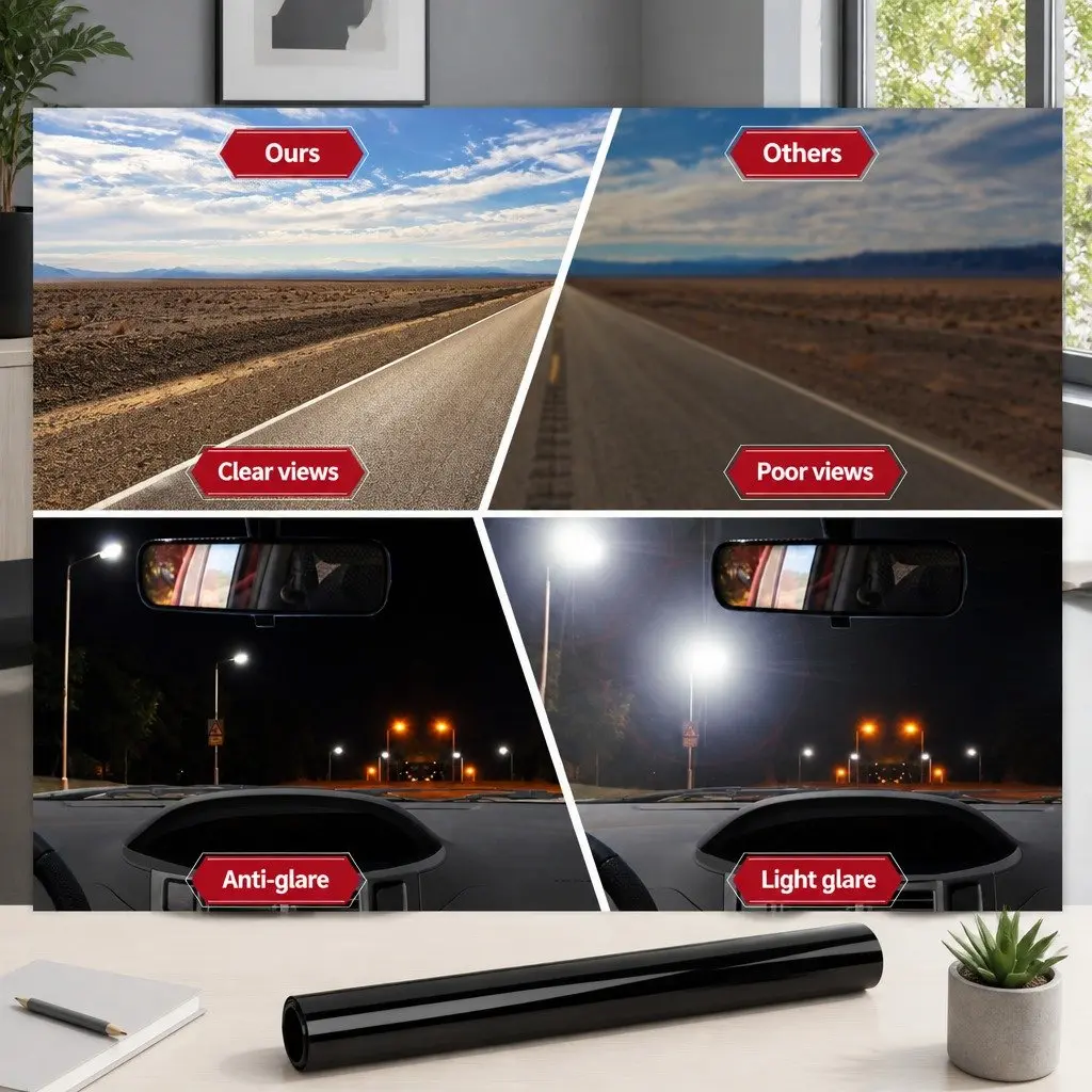 Window Tint Film Roll 152cm x 30m Black 15% VLT