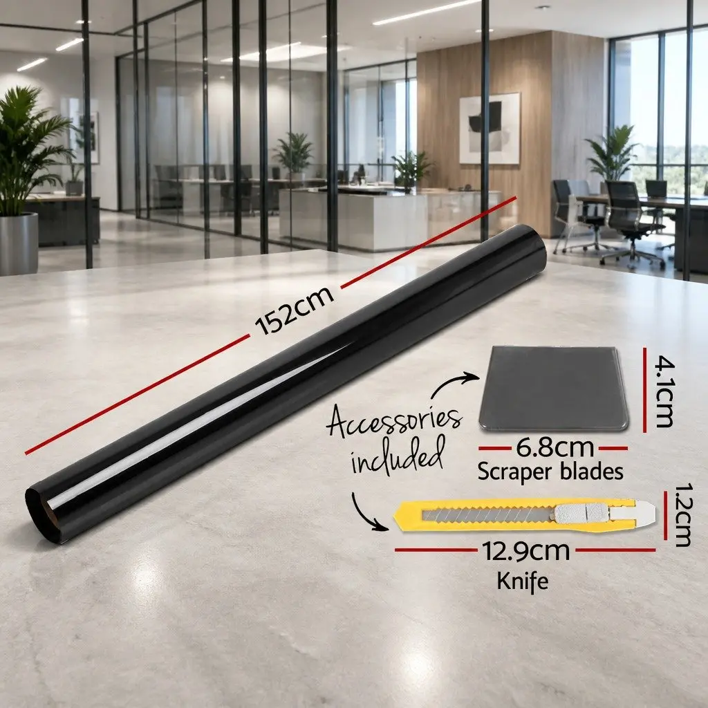 Window Tint Film Black 152cm x 30m UV Protection 35 Percent VLT Automotive Residential Commercial