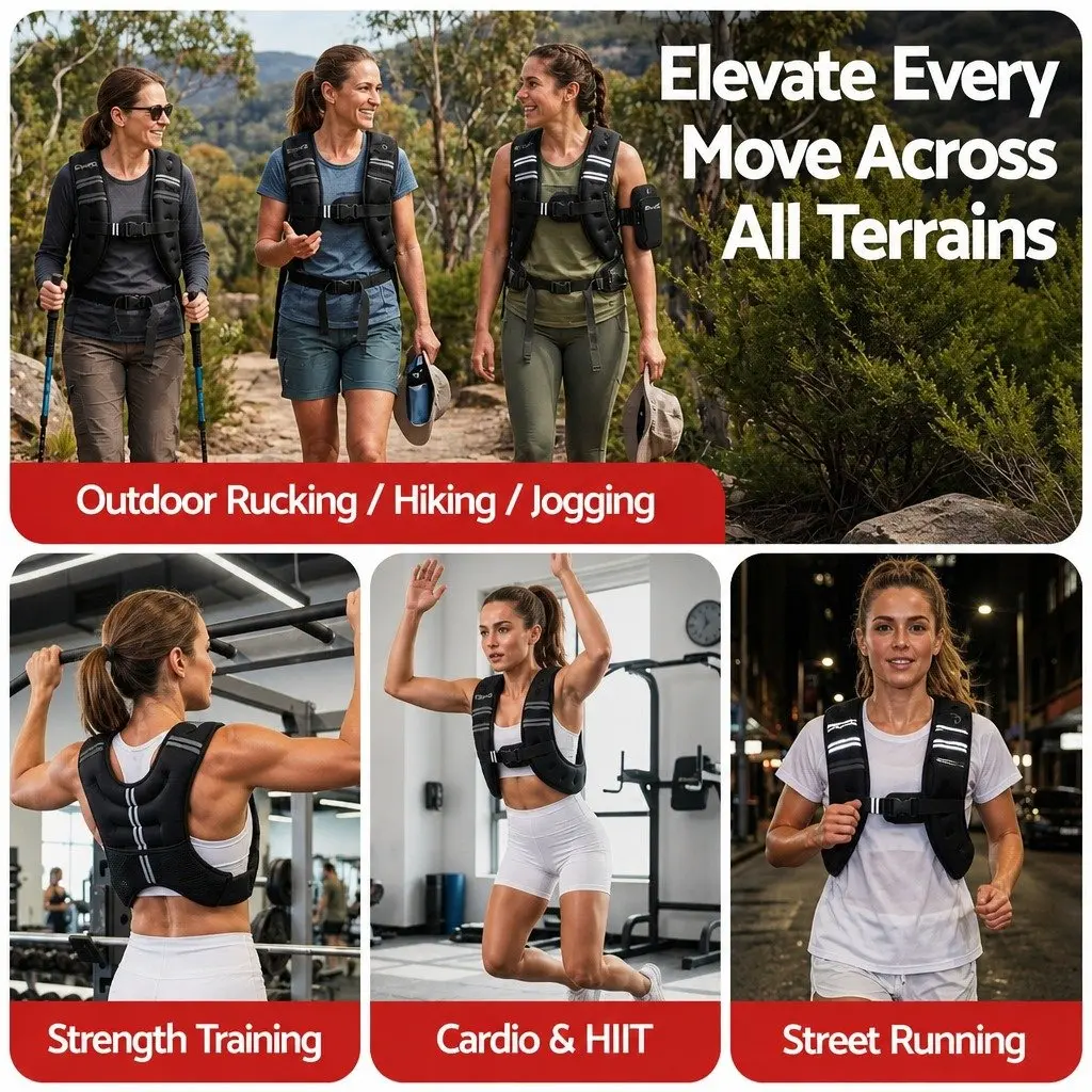 Weighted Vest Neoprene 8kg Black