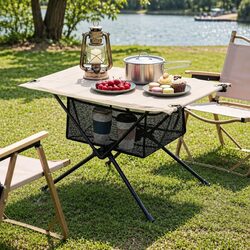 Durable Folding Camping Table with Waterproof Surface