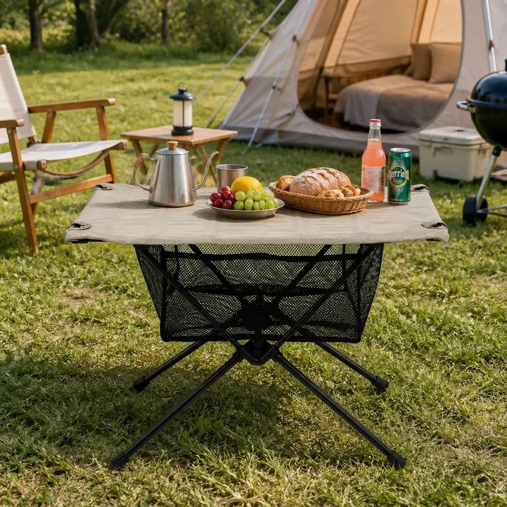 Folding Camping Table with Waterproof Surface