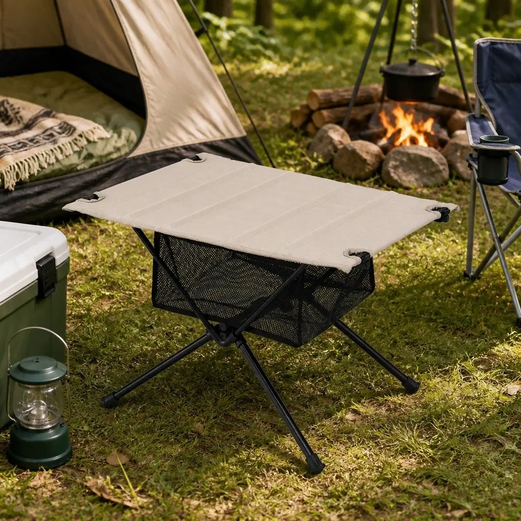 Folding Camping Table with Waterproof Surface
