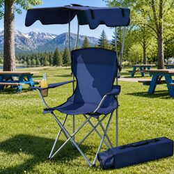 Folding Camping Chair with Canopy for Outdoor Use
