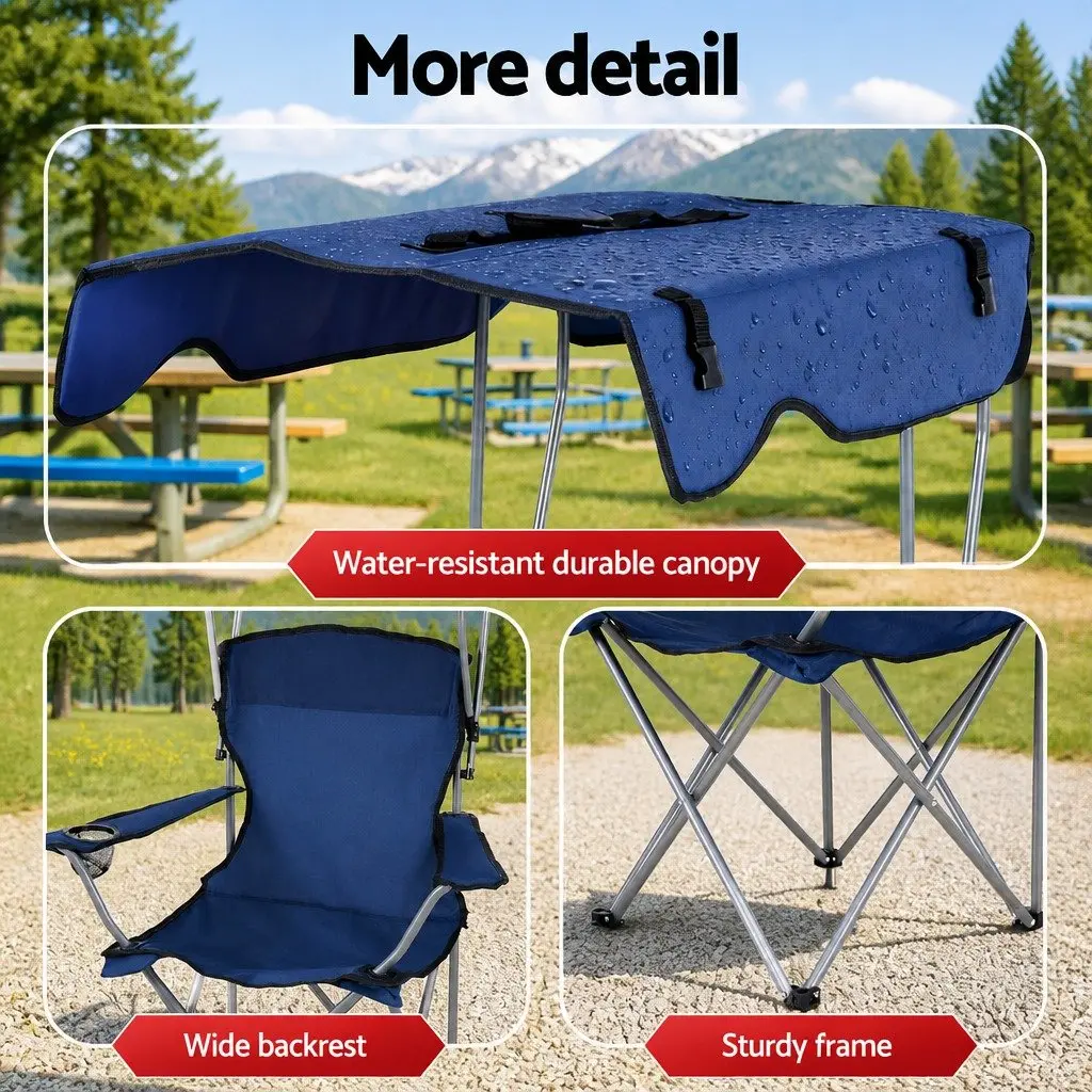Folding Camping Chair with Canopy for Outdoor Use