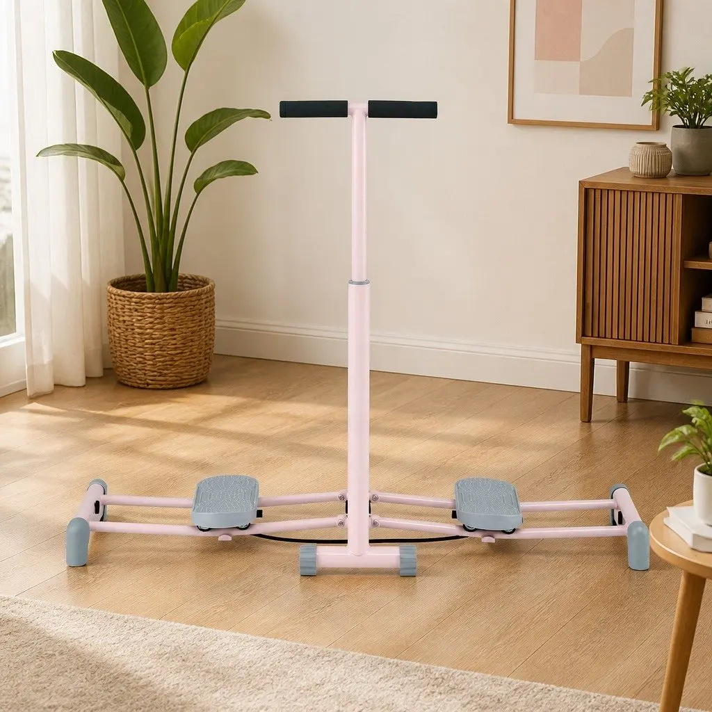 Ski Exercise Machine PP Steel 105cm x 95cm Pink