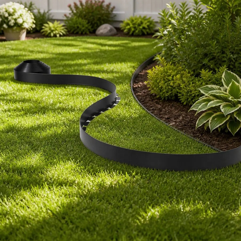 Garden Edging Flexible Plastic 33ft Black Landscape Edging 30 Piece