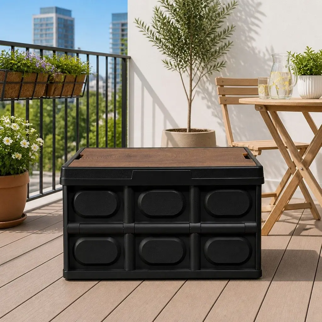 Collapsible Storage Box PP 50L Black