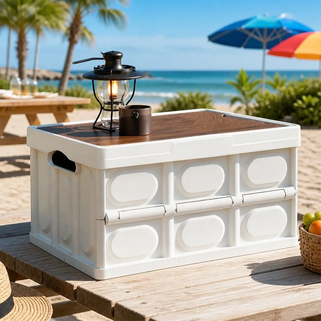 50L Collapsible Storage Box for Outdoor Use